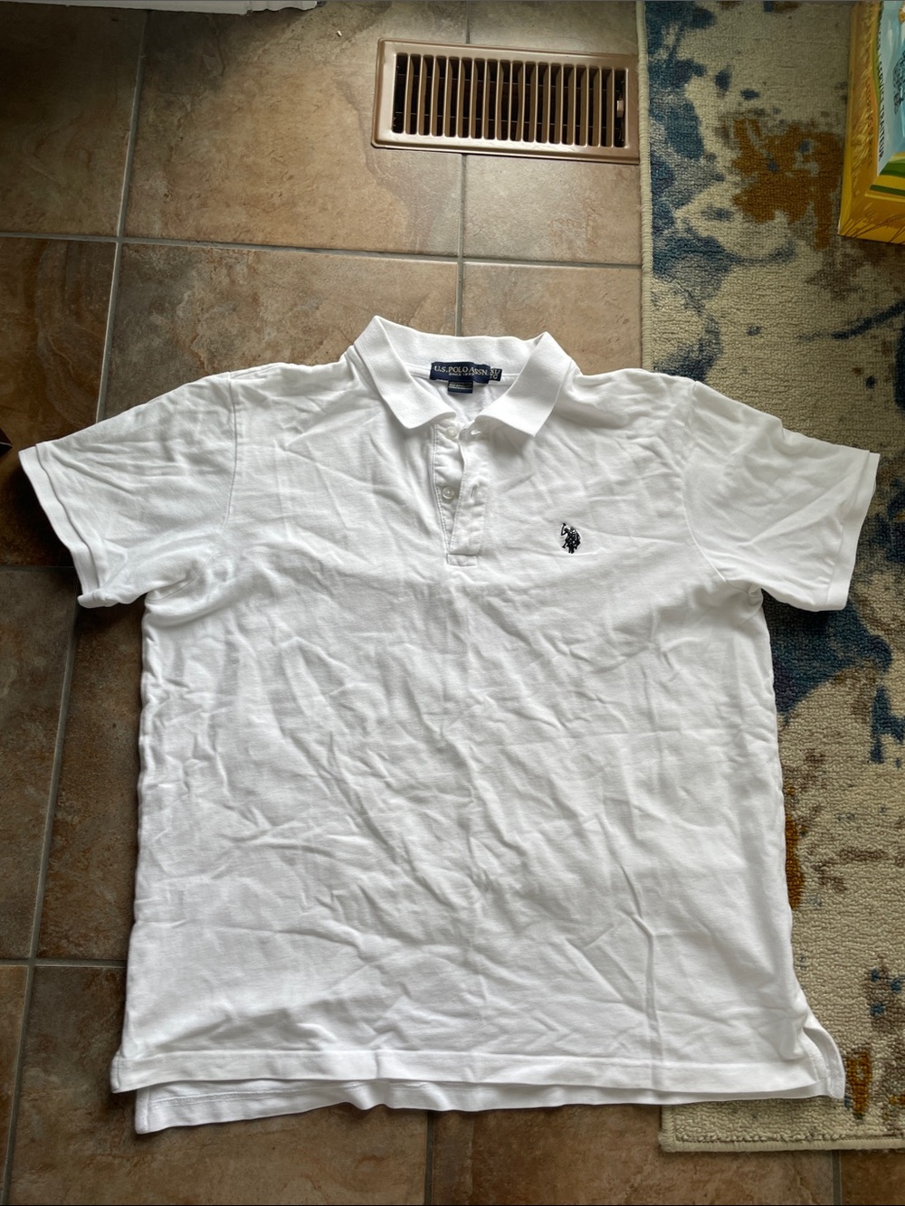 Polo by Ralph Lauren White Short-Sleeve Polo with Navy Pony